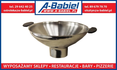 Lejek do słoików 12,5cm, stalowy, nierdzewny, z uchwytami z tworzywa