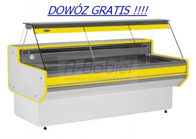 Lada chłodnicza z szybą prostą dł. 122 cm L-A